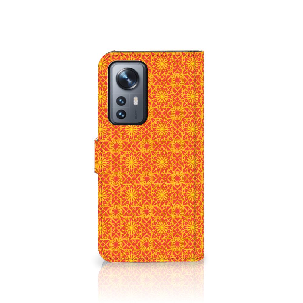 Xiaomi 12 Pro Telefoon Hoesje Batik Oranje