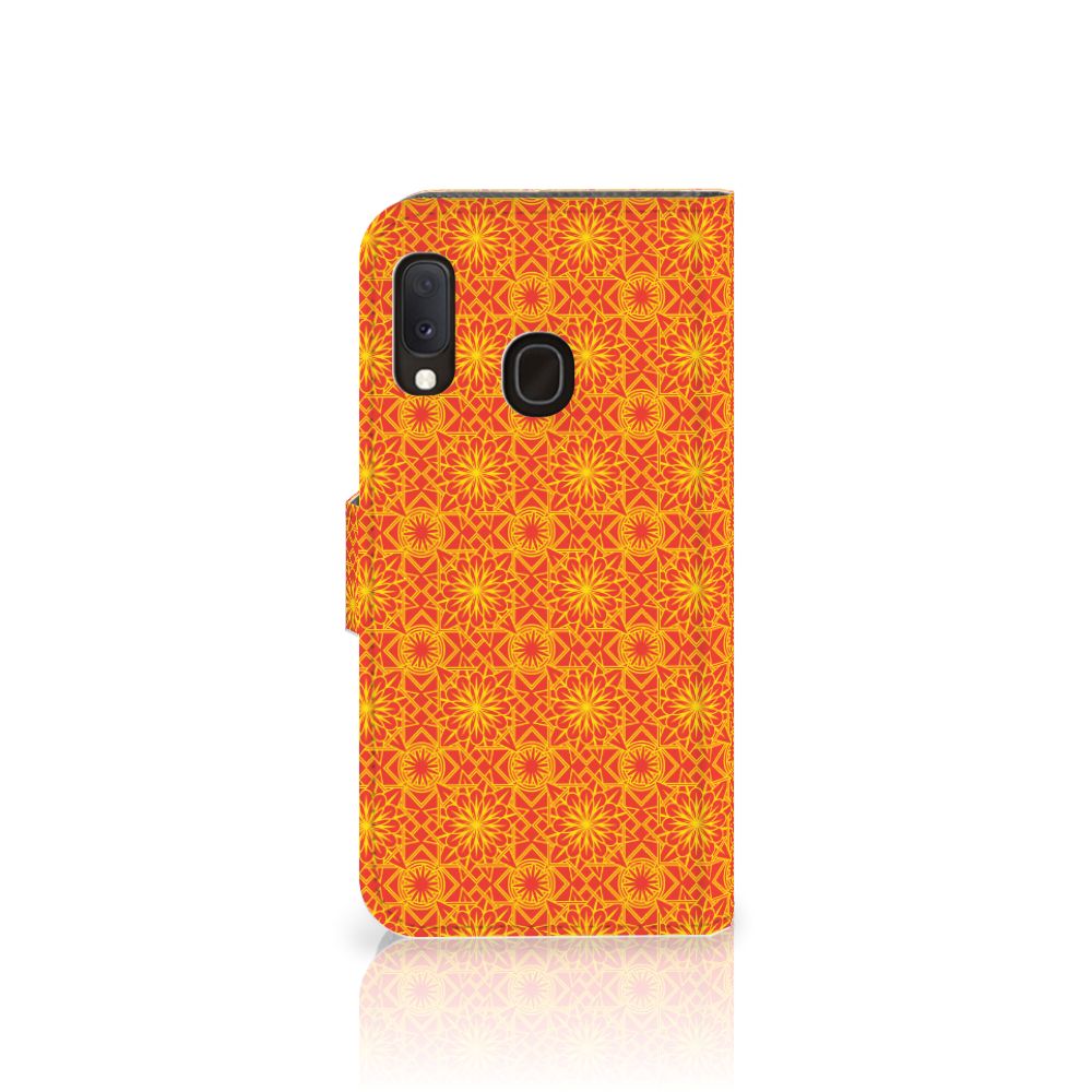 Samsung Galaxy A20e Telefoon Hoesje Batik Oranje
