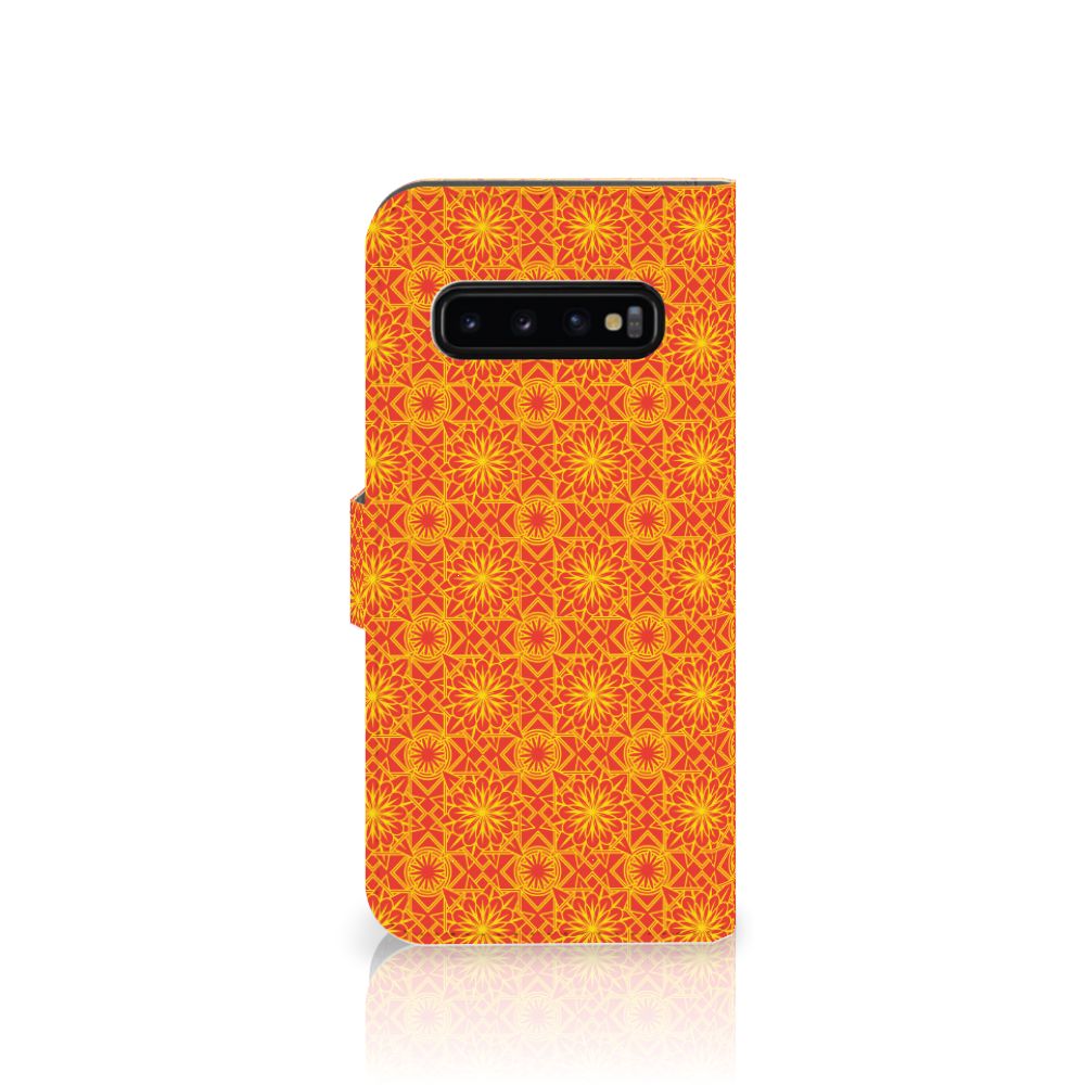 Samsung Galaxy S10 Plus Telefoon Hoesje Batik Oranje