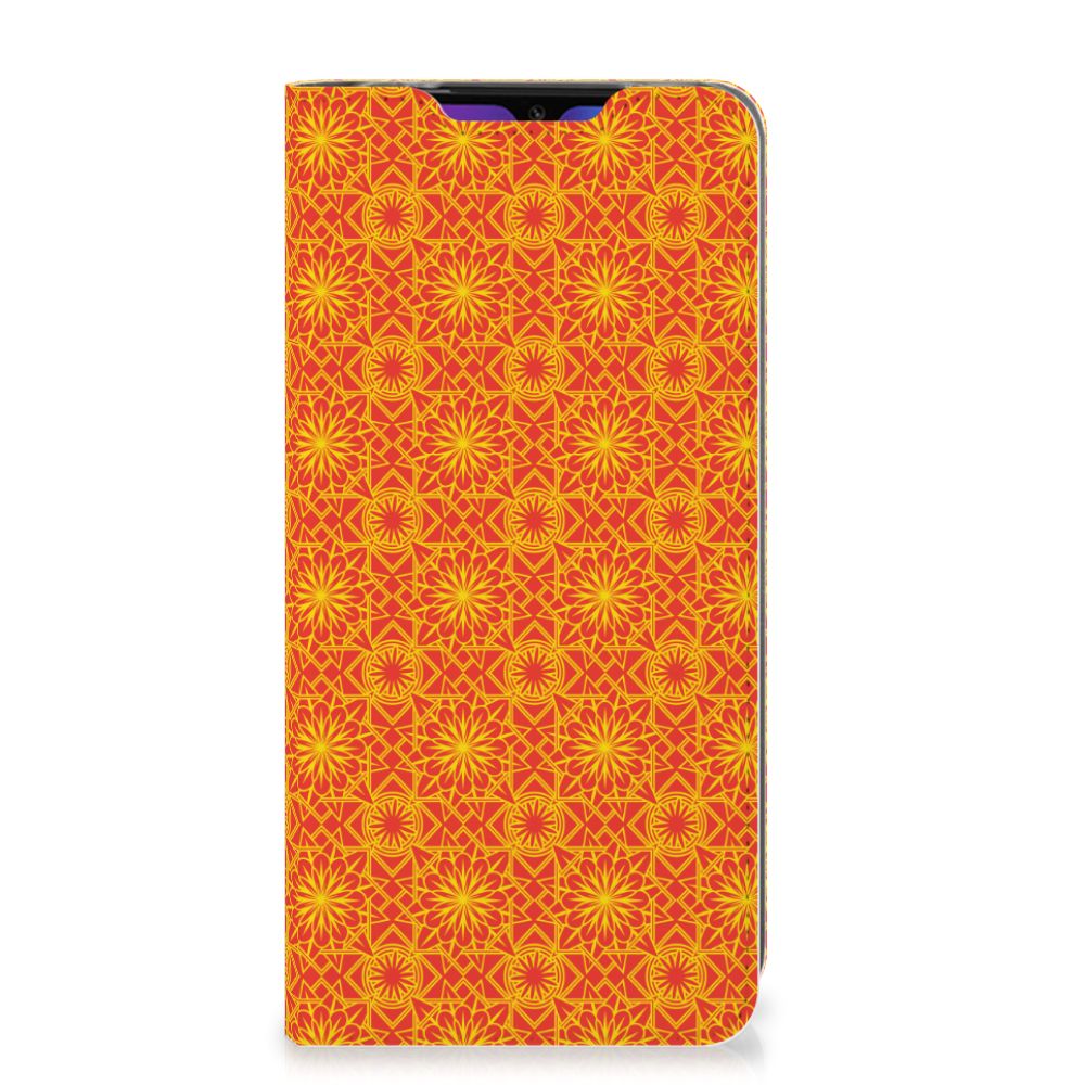 Xiaomi Mi 9 Hoesje met Magneet Batik Oranje