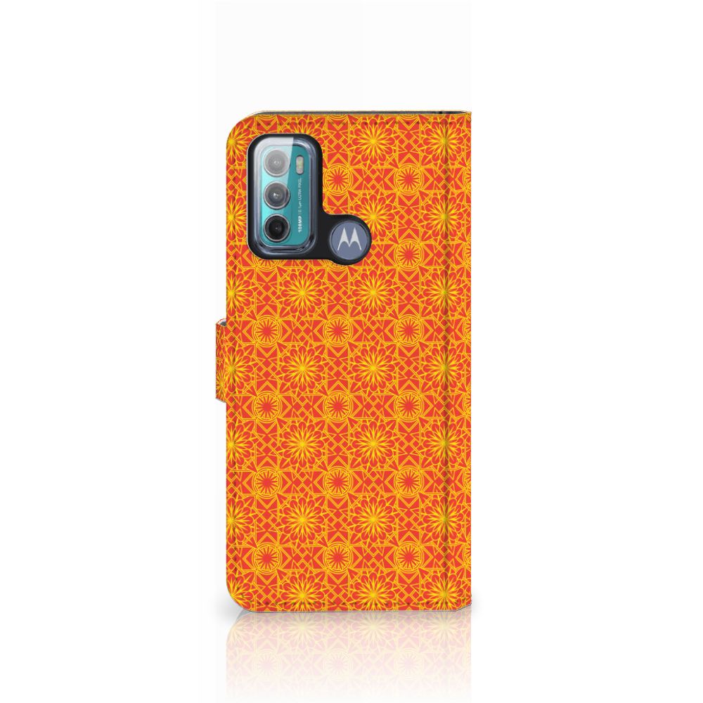Motorola Moto G60 Telefoon Hoesje Batik Oranje
