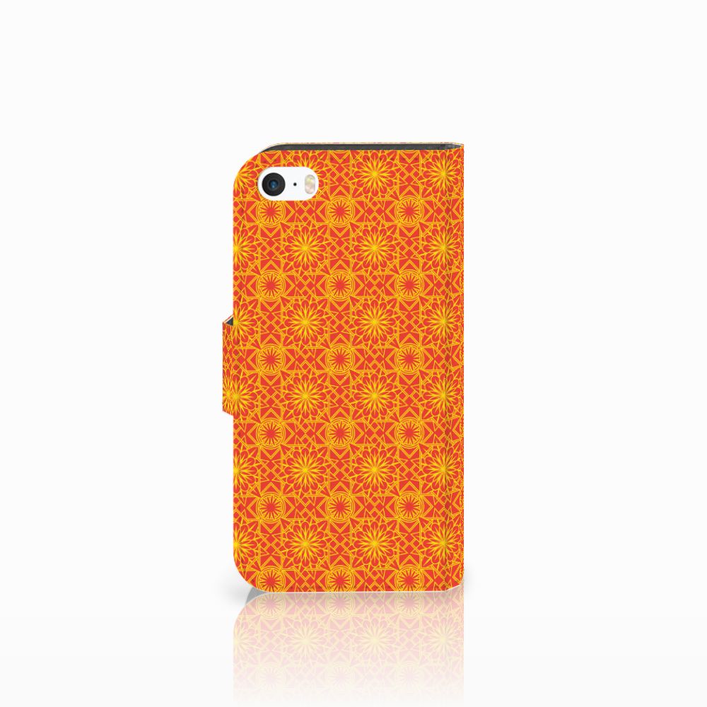 Apple iPhone 5 | 5s | SE Telefoon Hoesje Batik Oranje