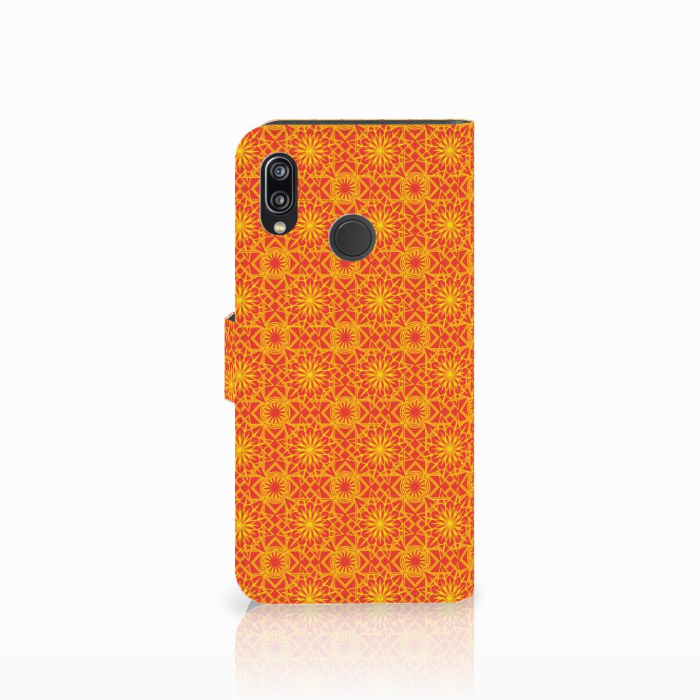 Huawei P20 Lite Telefoon Hoesje Batik Oranje