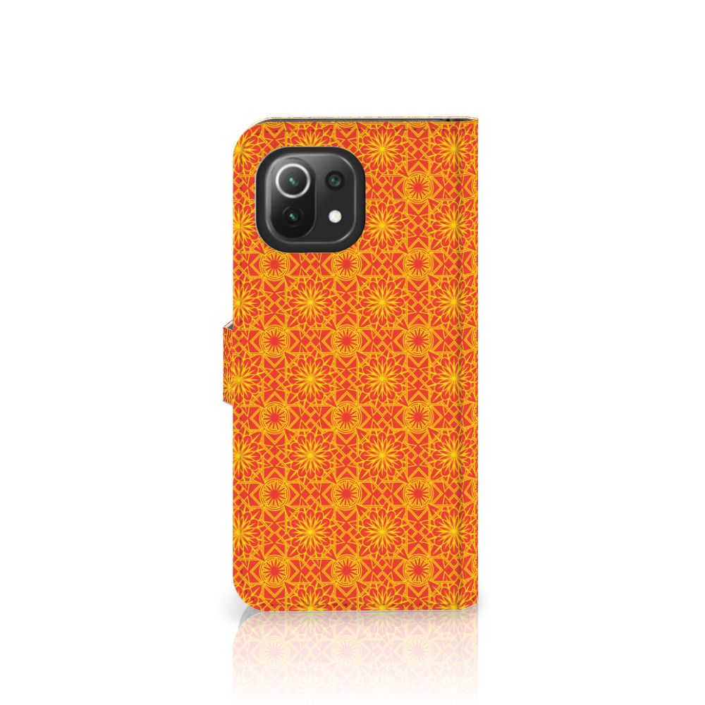 Xiaomi 11 Lite 5G NE | Mi 11 Lite Telefoon Hoesje Batik Oranje