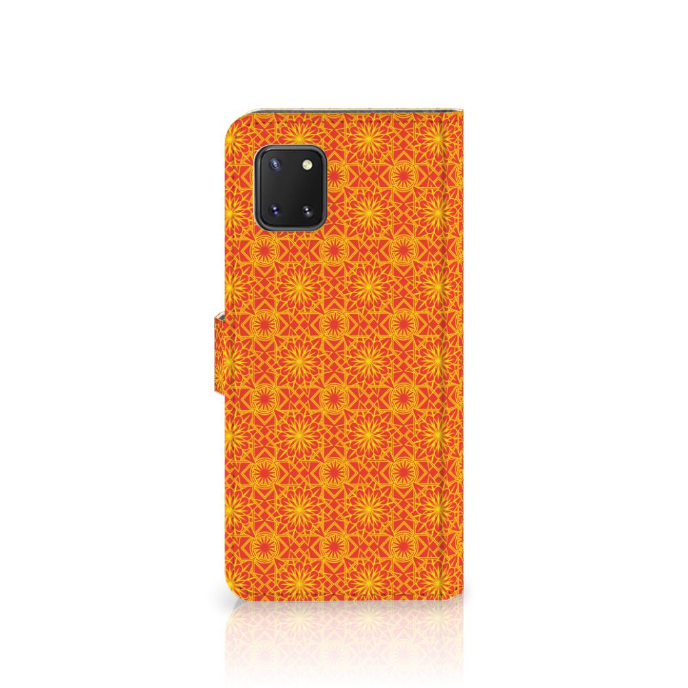 Samsung Note 10 Lite Telefoon Hoesje Batik Oranje