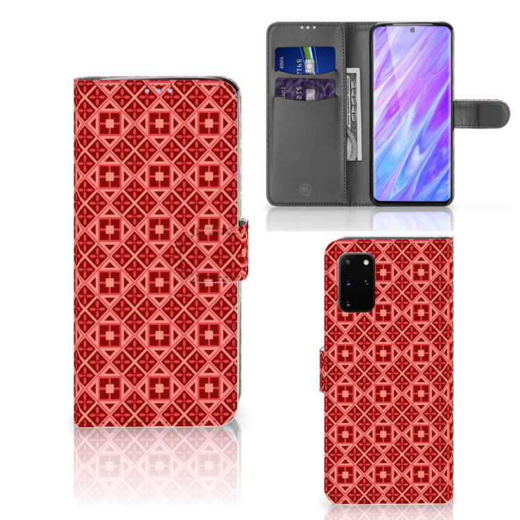 Samsung Galaxy S20 Plus Telefoon Hoesje Batik Rood