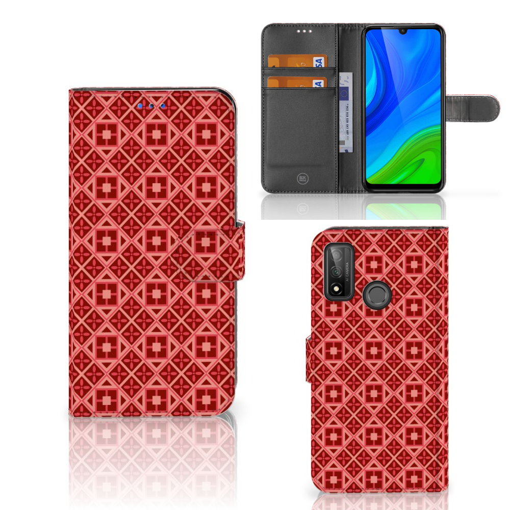 Huawei P Smart 2020 Telefoon Hoesje Batik Rood