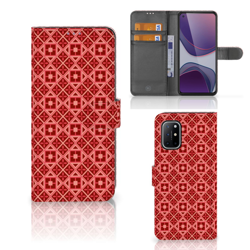OnePlus 8T Telefoon Hoesje Batik Rood