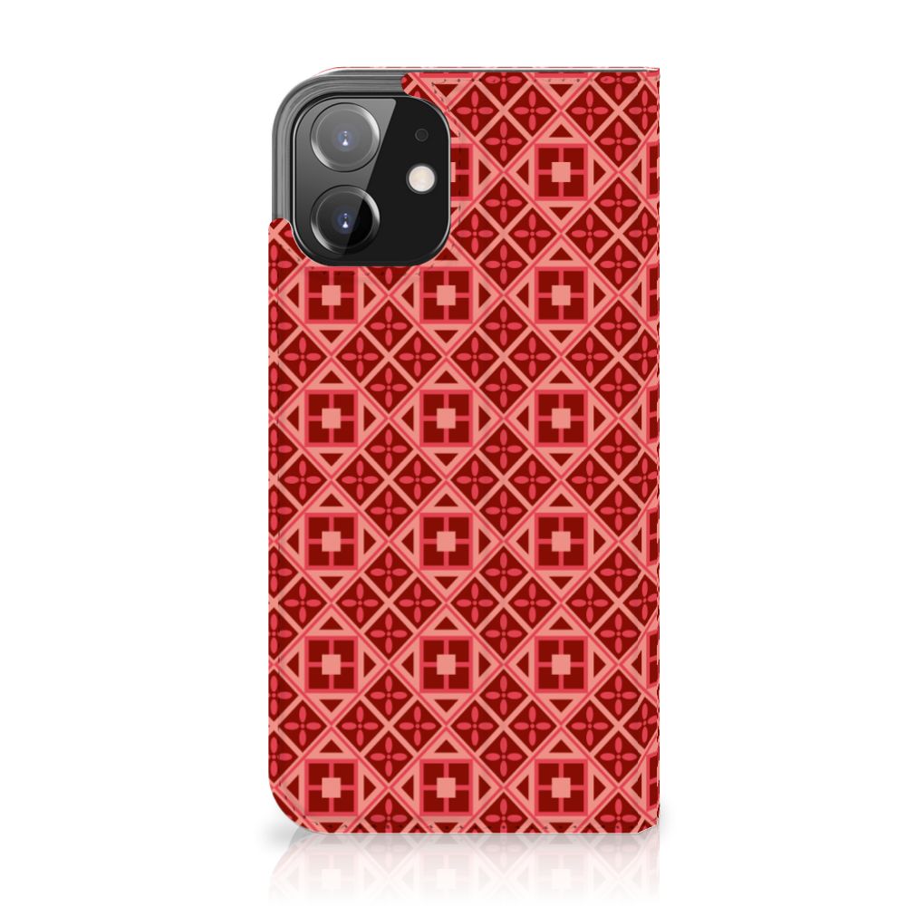 iPhone 12 | iPhone 12 Pro Hoesje met Magneet Batik Rood