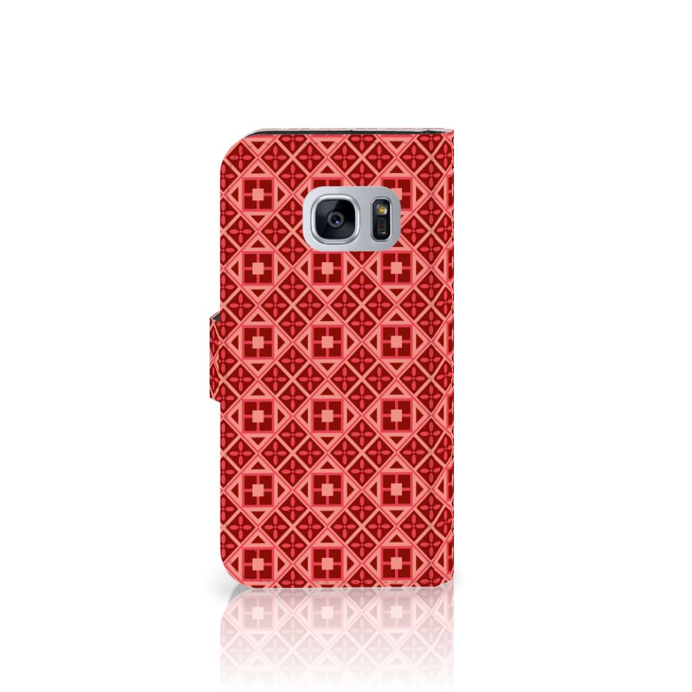Samsung Galaxy S7 Telefoon Hoesje Batik Rood