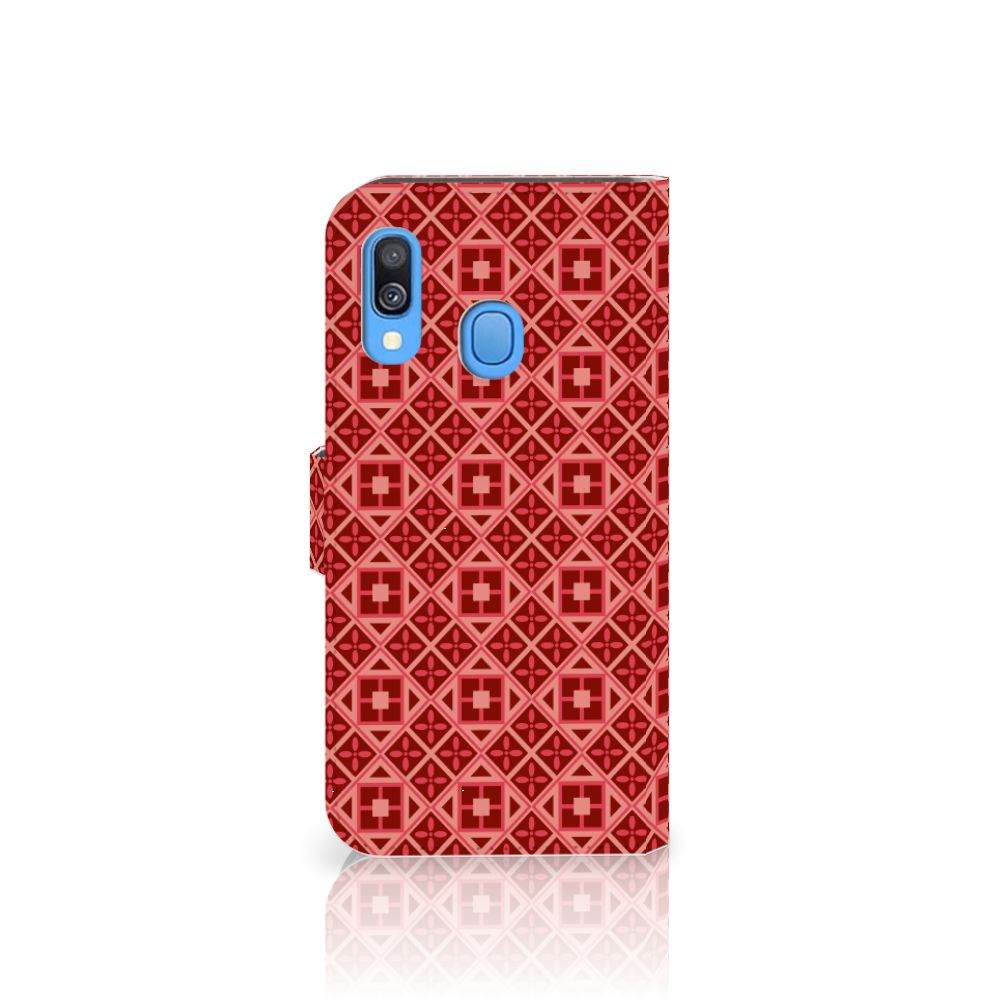 Samsung Galaxy A40 Telefoon Hoesje Batik Rood
