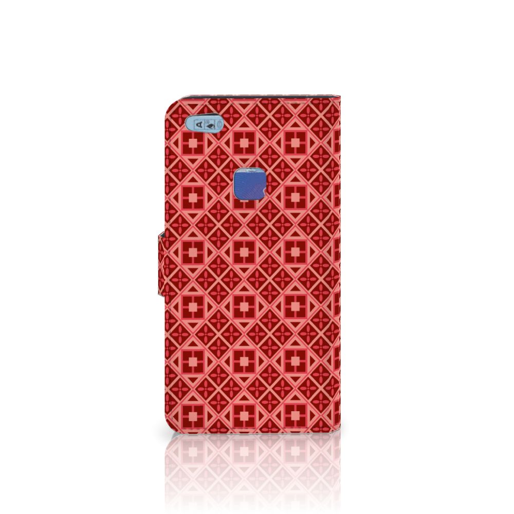 Huawei P10 Lite Telefoon Hoesje Batik Rood
