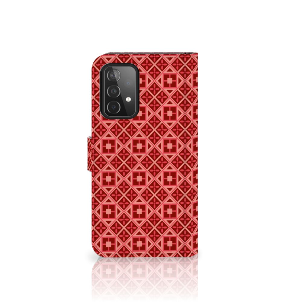 Samsung Galaxy A52 Telefoon Hoesje Batik Rood