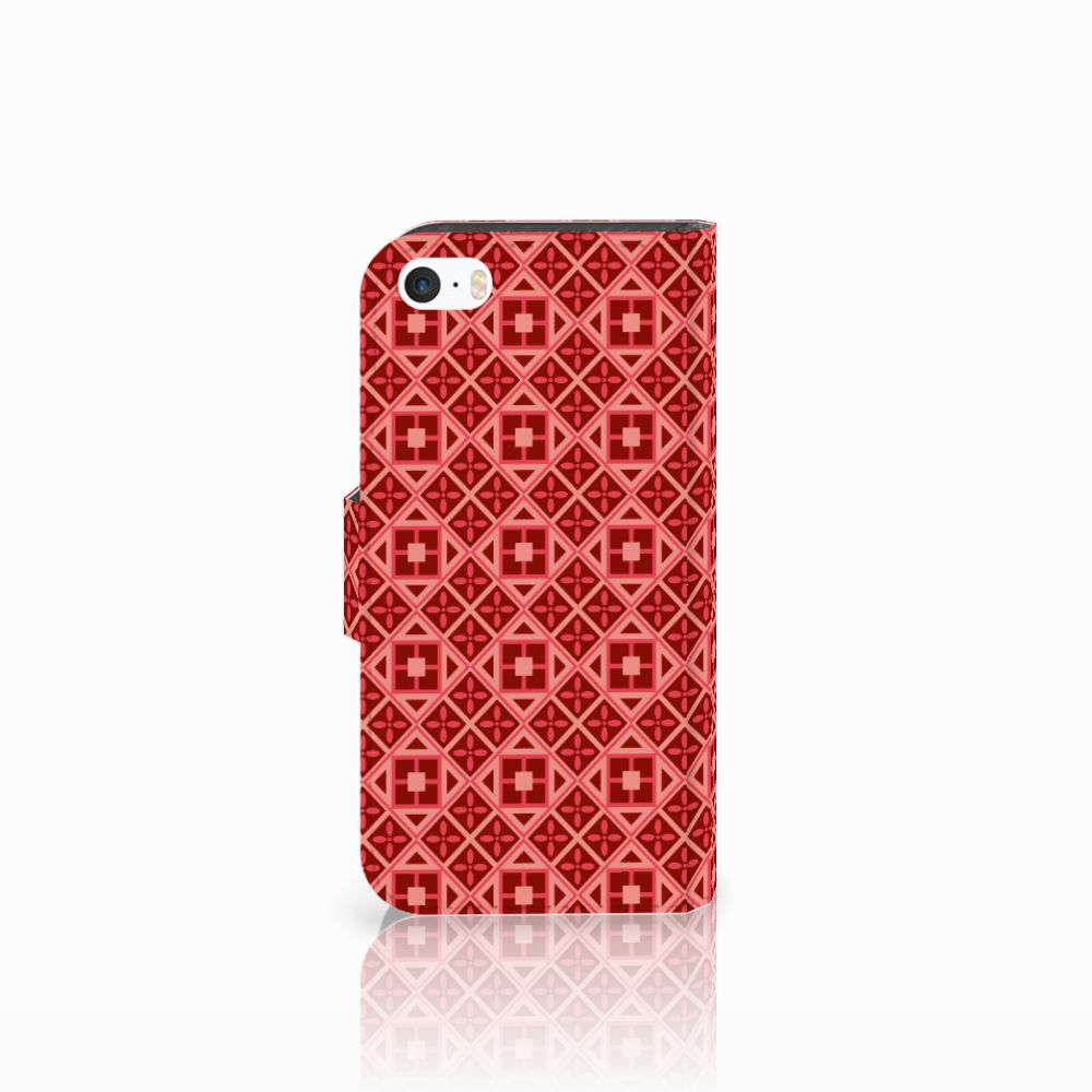 Apple iPhone 5 | 5s | SE Telefoon Hoesje Batik Rood