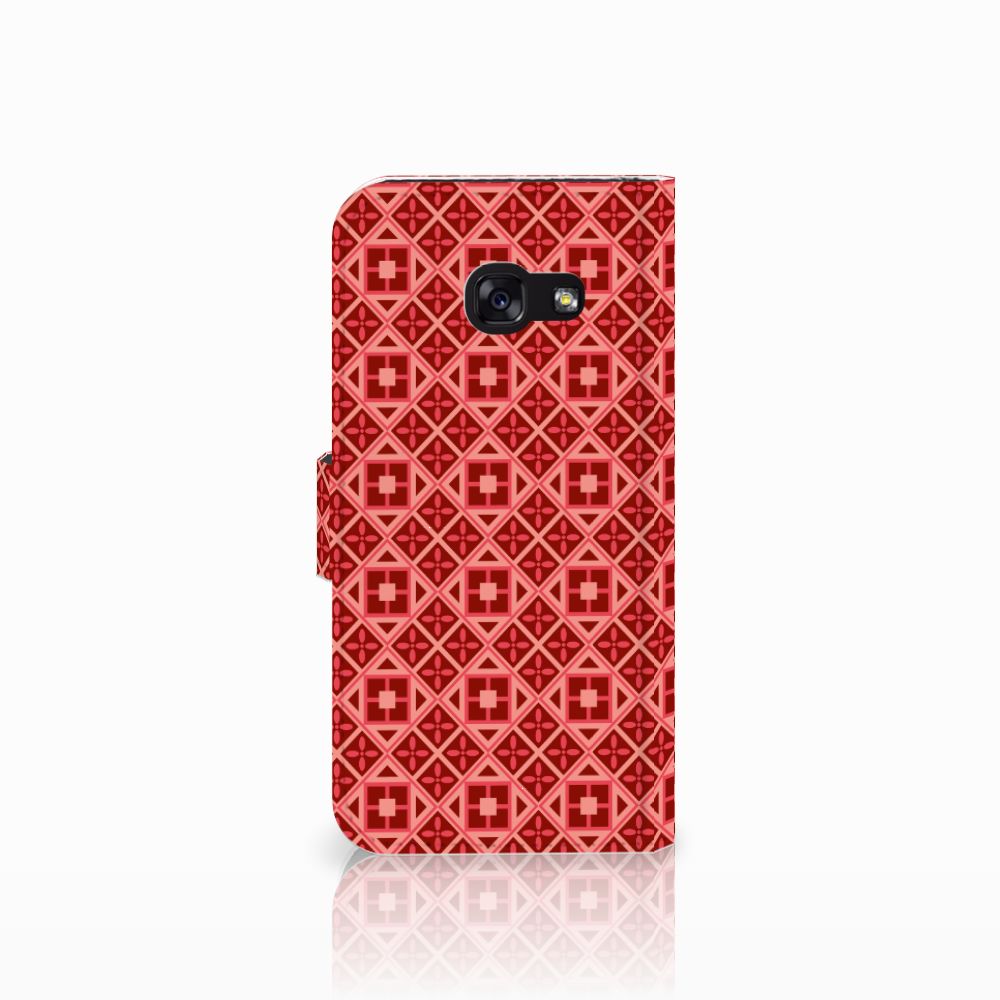 Samsung Galaxy A5 2017 Telefoon Hoesje Batik Rood