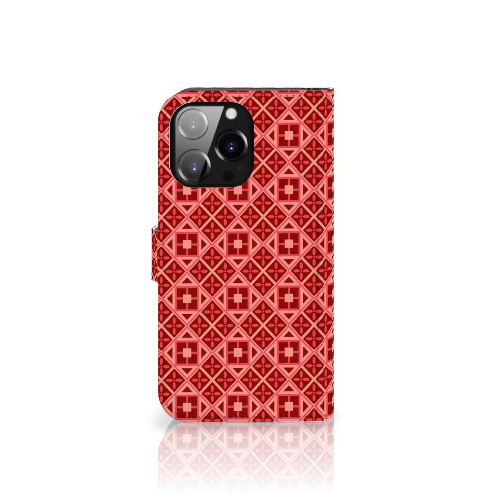 iPhone 14 Pro Max Telefoon Hoesje Batik Rood