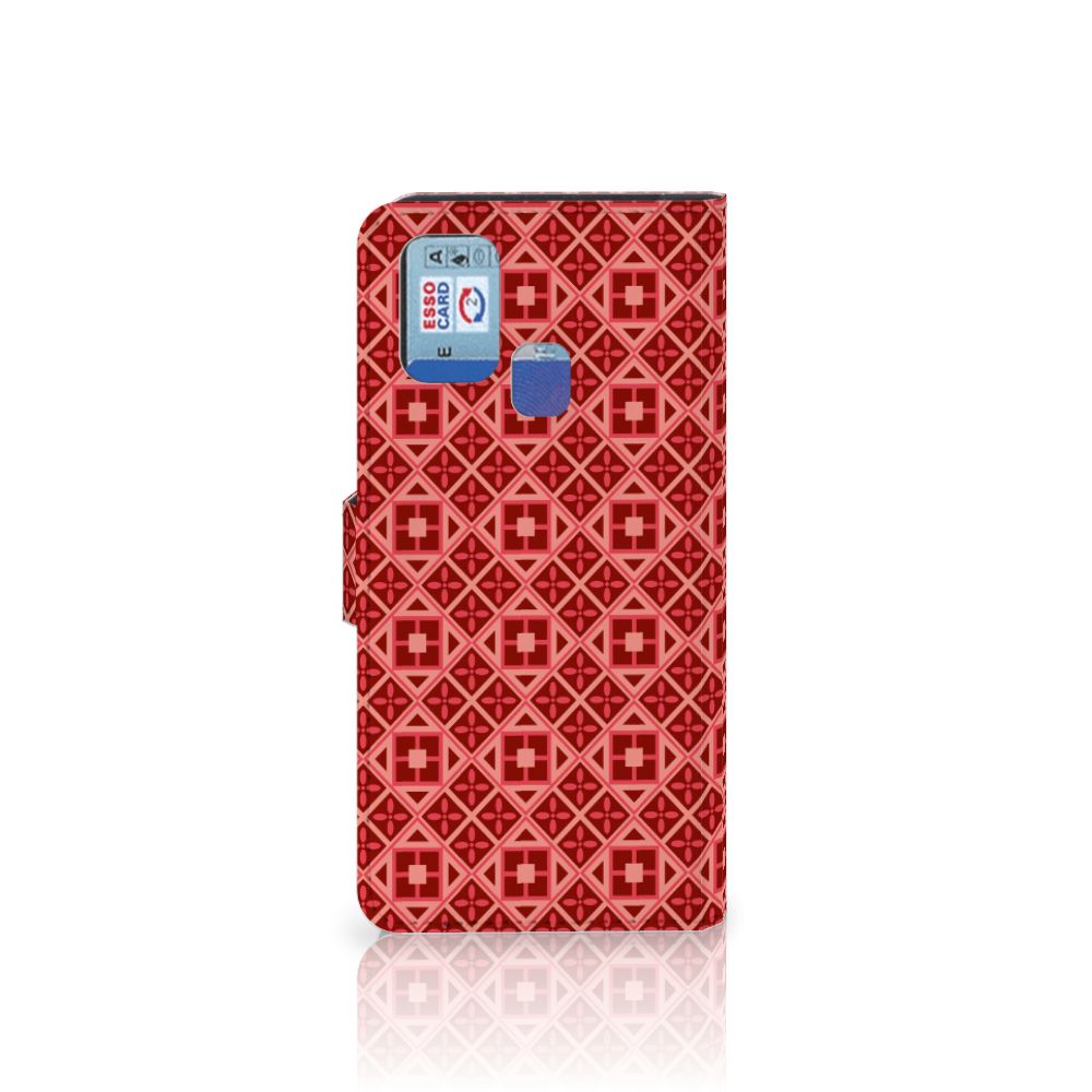 Samsung Galaxy M31 Telefoon Hoesje Batik Rood