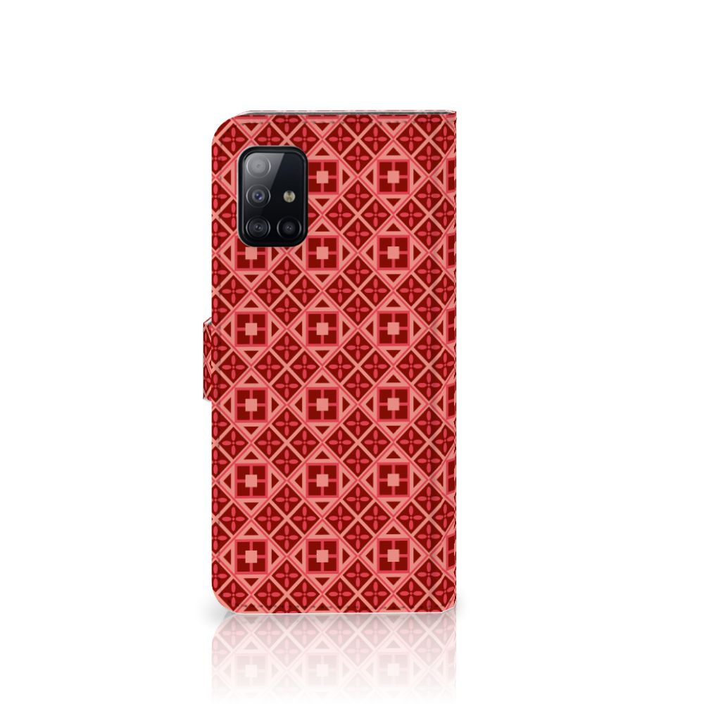 Samsung Galaxy A71 Telefoon Hoesje Batik Rood