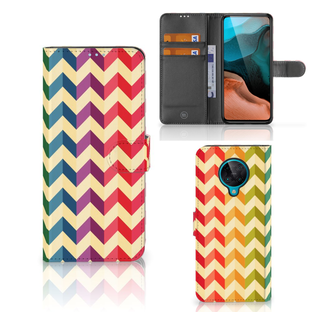 Xiaomi Poco F2 Pro Telefoon Hoesje Zigzag Multi Color