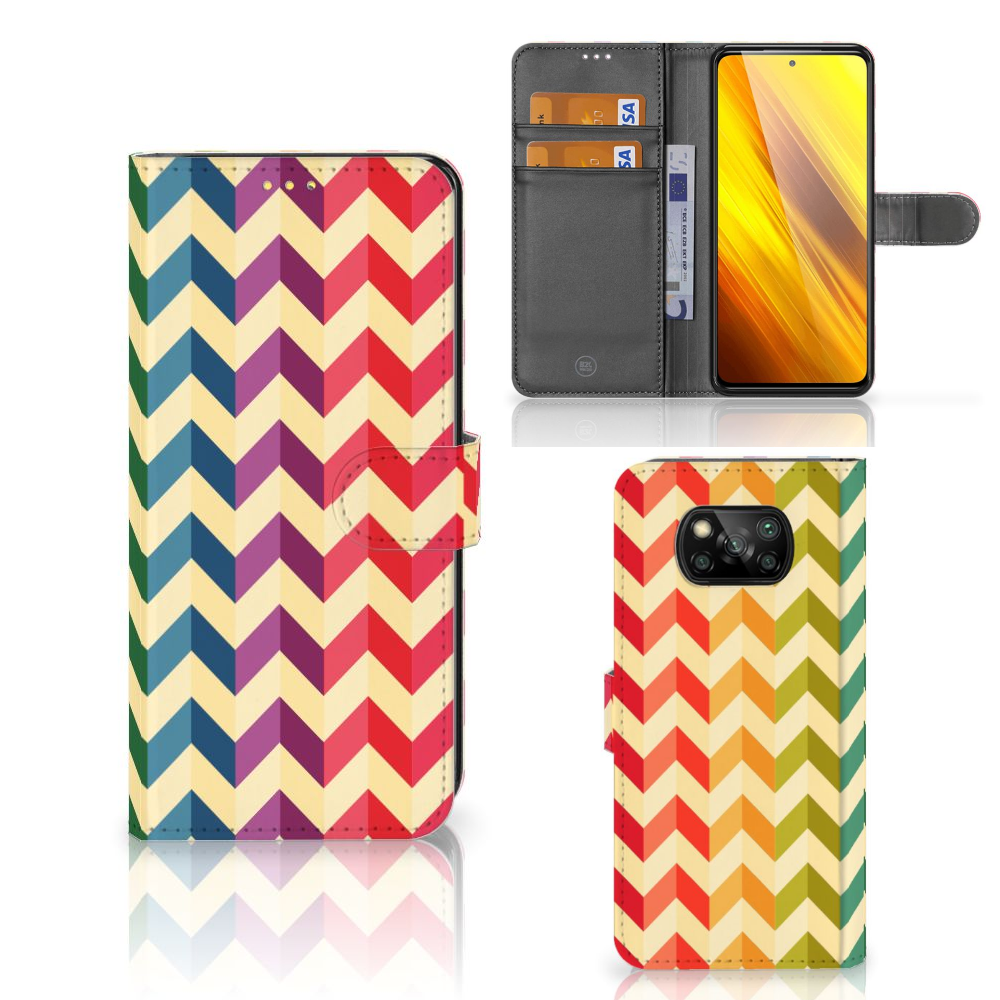 Xiaomi Poco X3 | Poco X3 Pro Telefoon Hoesje Zigzag Multi Color