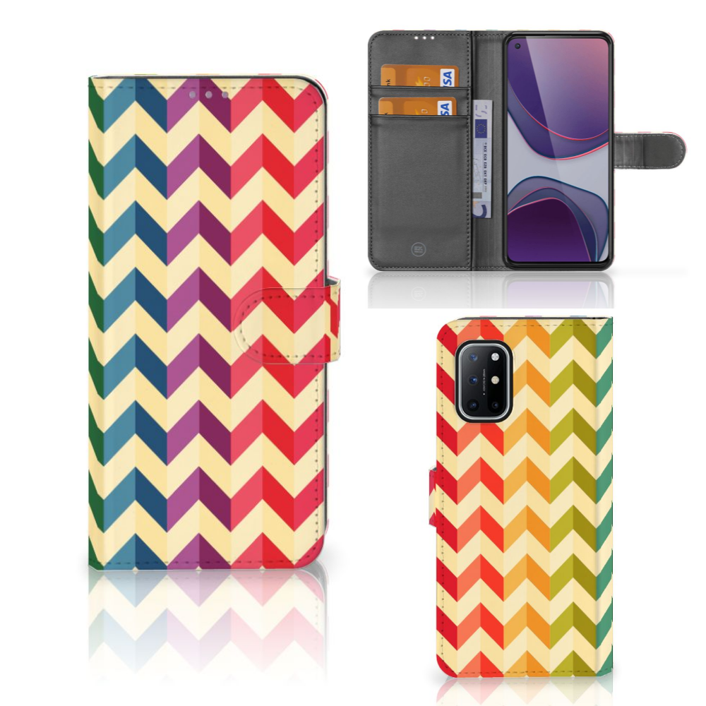 OnePlus 8T Telefoon Hoesje Zigzag Multi Color