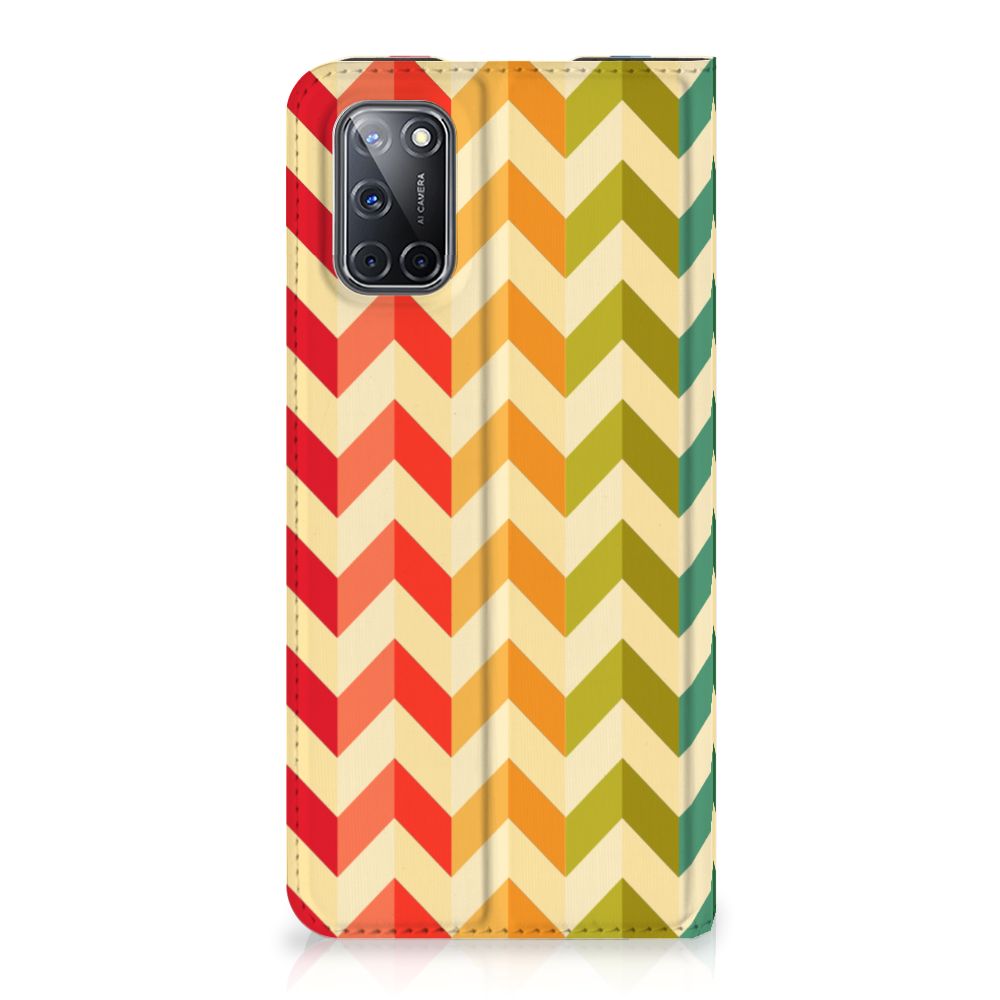 OPPO A52 | A72 Hoesje met Magneet Zigzag Multi Color