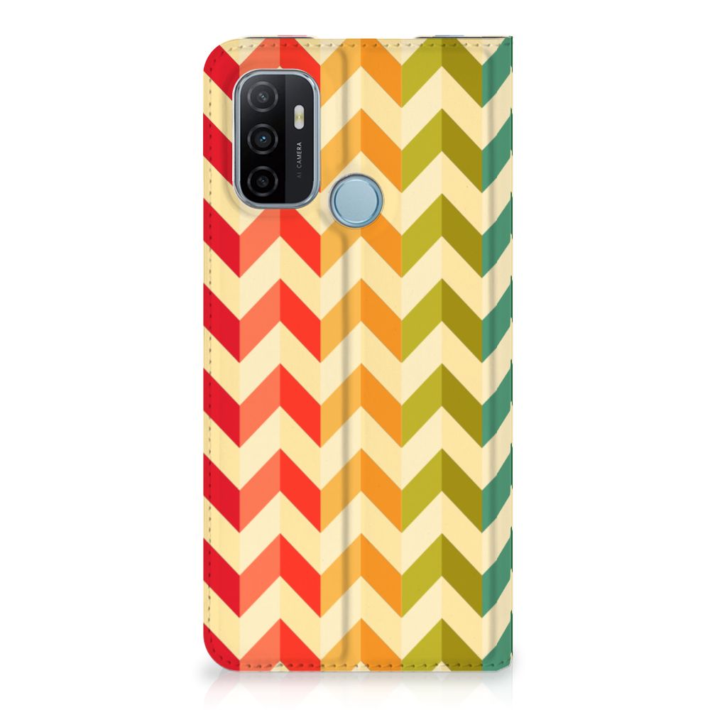OPPO A53 | A53s Hoesje met Magneet Zigzag Multi Color