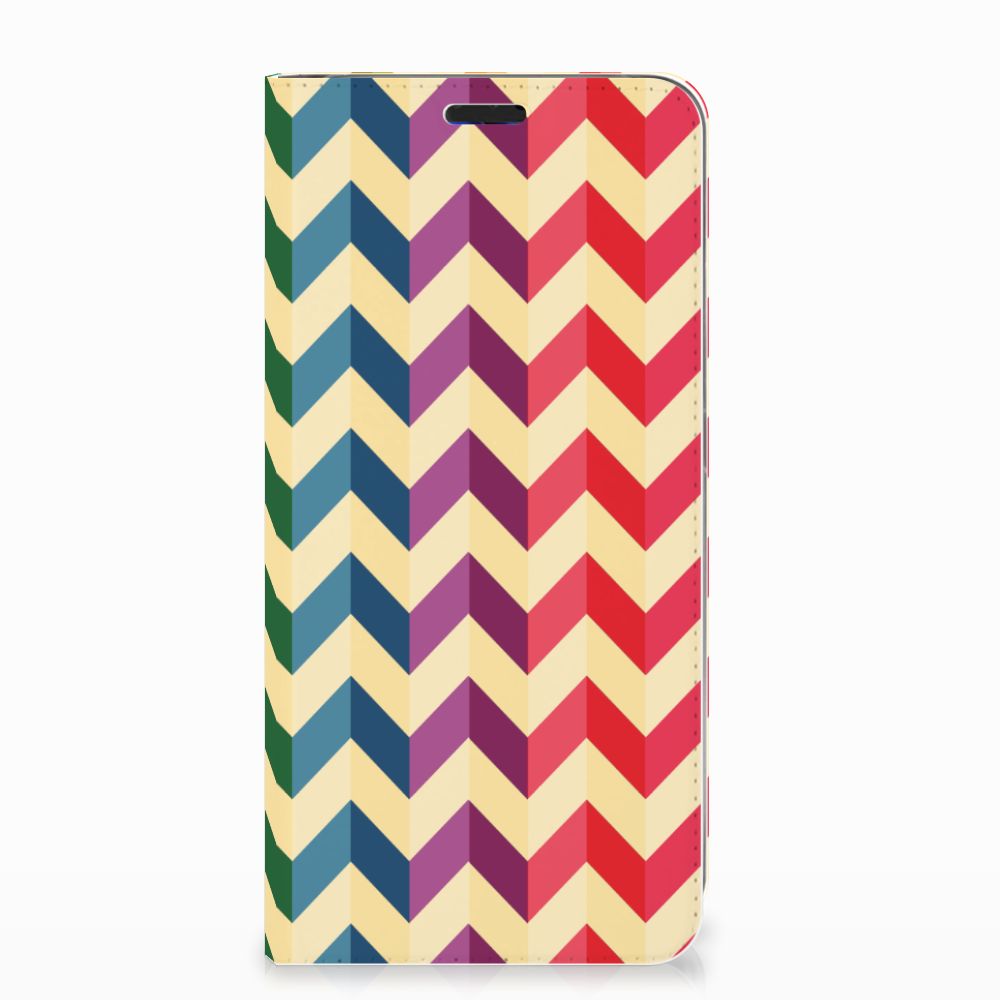 LG V40 Thinq Hoesje met Magneet Zigzag Multi Color