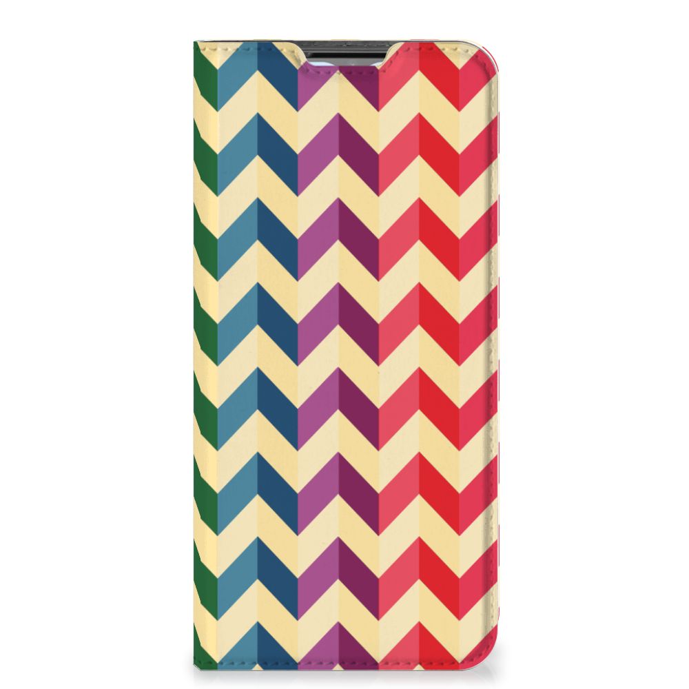 OPPO A54s | A16 | A16s Hoesje met Magneet Zigzag Multi Color