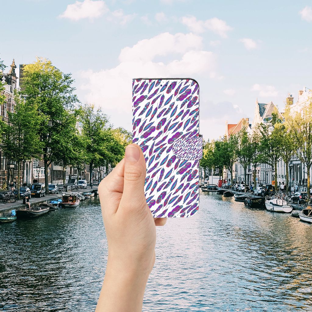 Samsung Galaxy A30 Telefoon Hoesje Feathers Color
