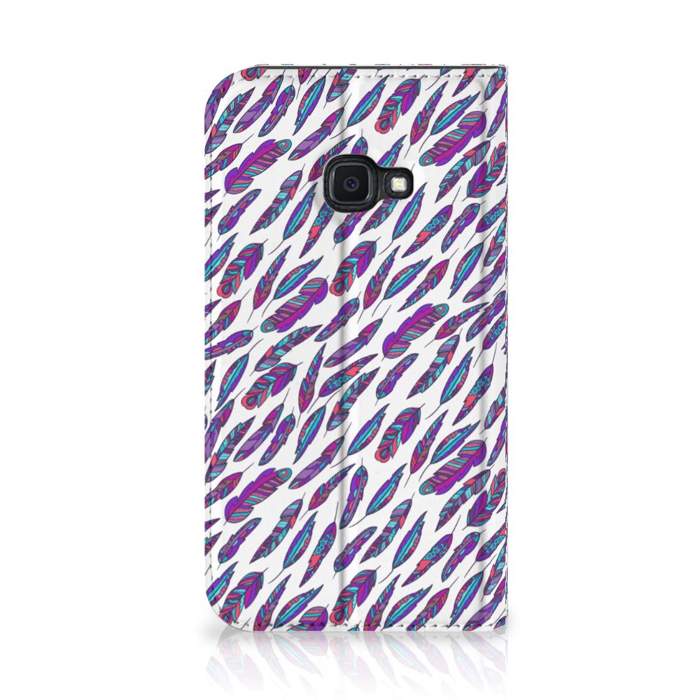 Samsung Galaxy Xcover 4s Hoesje met Magneet Feathers Color
