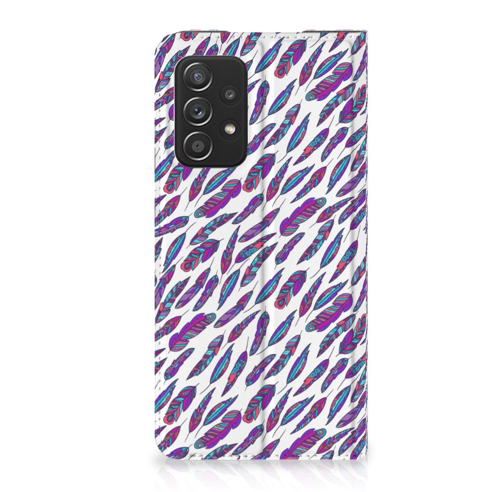 Samsung Galaxy A52 Hoesje met Magneet Feathers Color