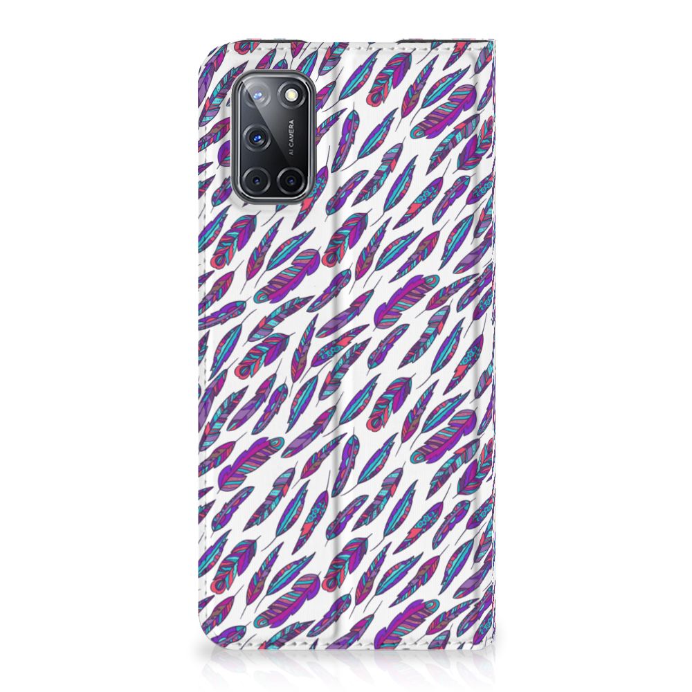 OPPO A52 | A72 Hoesje met Magneet Feathers Color