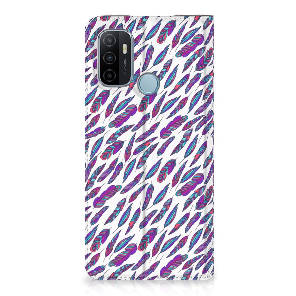 OPPO A53 | A53s Hoesje met Magneet Feathers Color