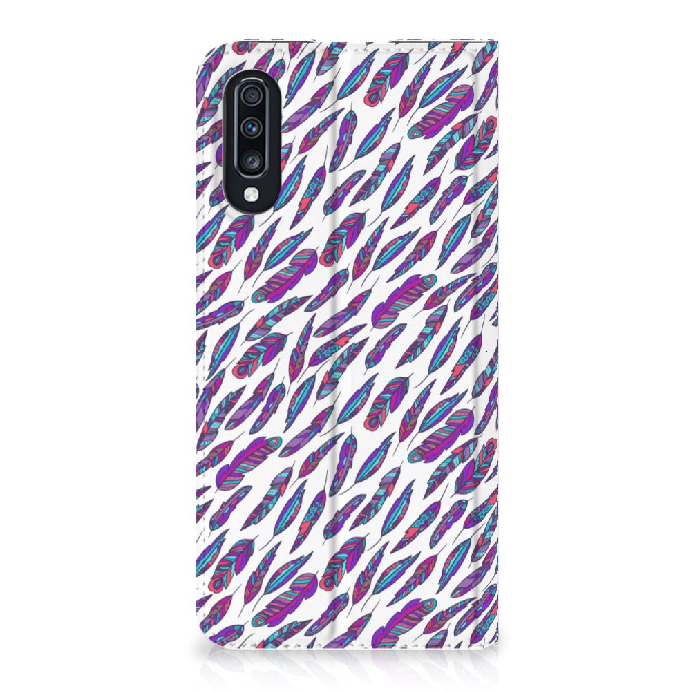 Samsung Galaxy A70 Hoesje met Magneet Feathers Color