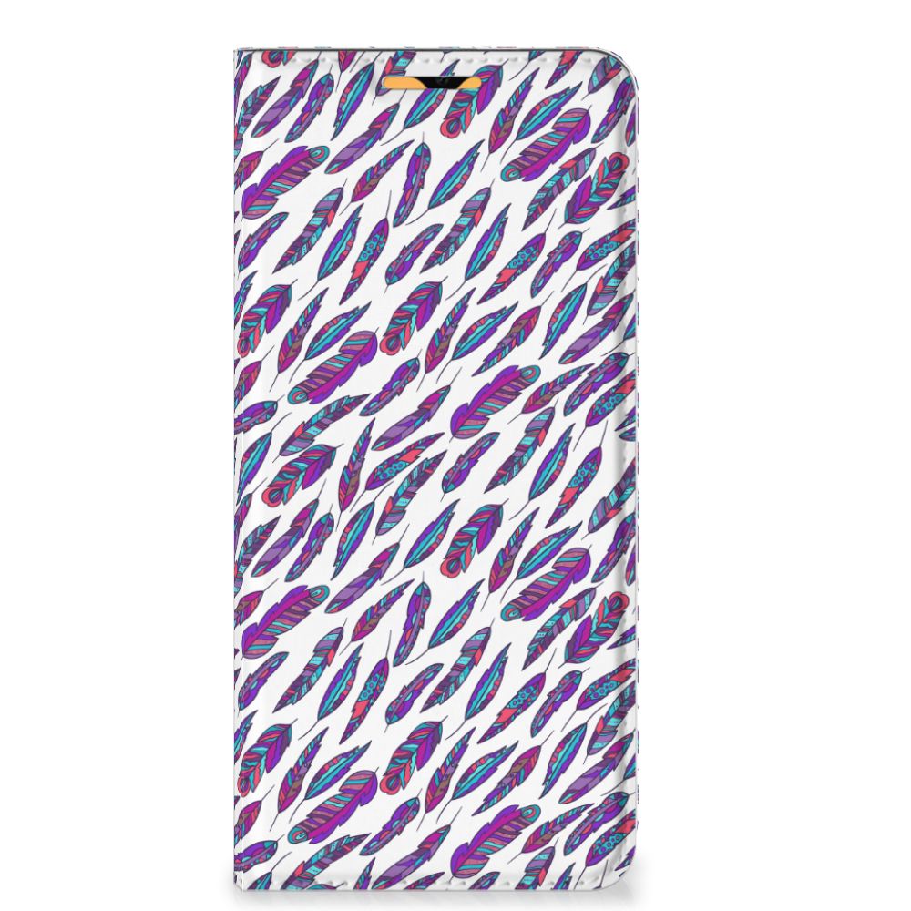 OPPO A15 Hoesje met Magneet Feathers Color