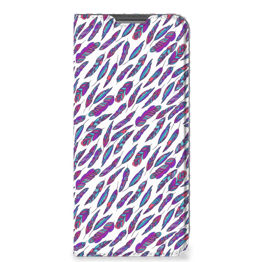 OPPO A96 | A76 Hoesje met Magneet Feathers Color