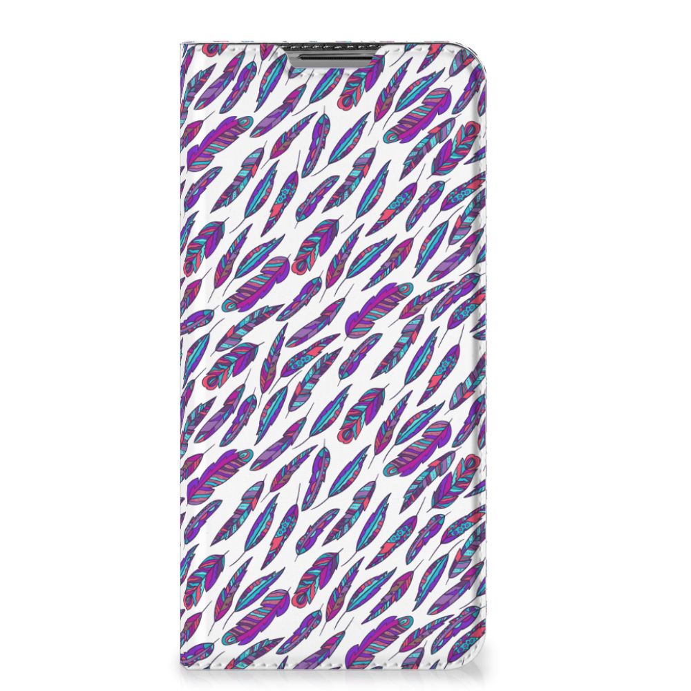 OPPO A73 5G Hoesje met Magneet Feathers Color