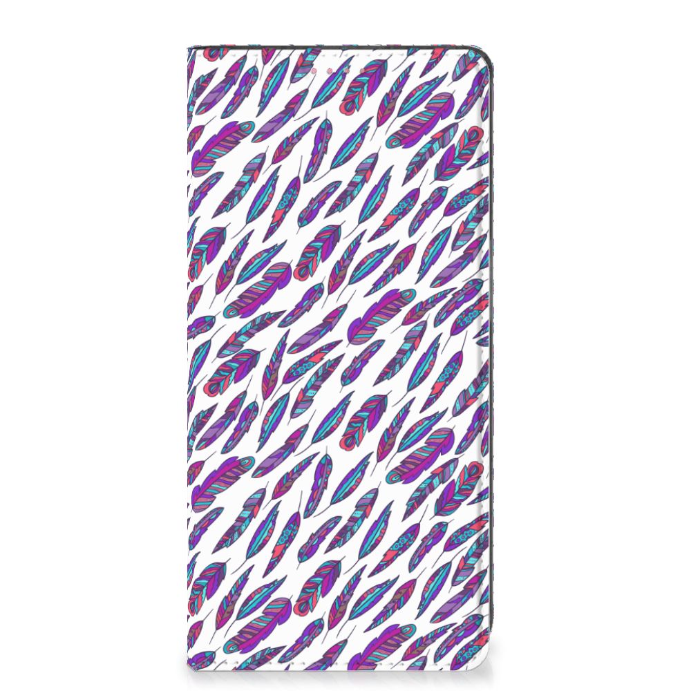 OPPO A54 5G | A74 5G | A93 5G Hoesje met Magneet Feathers Color
