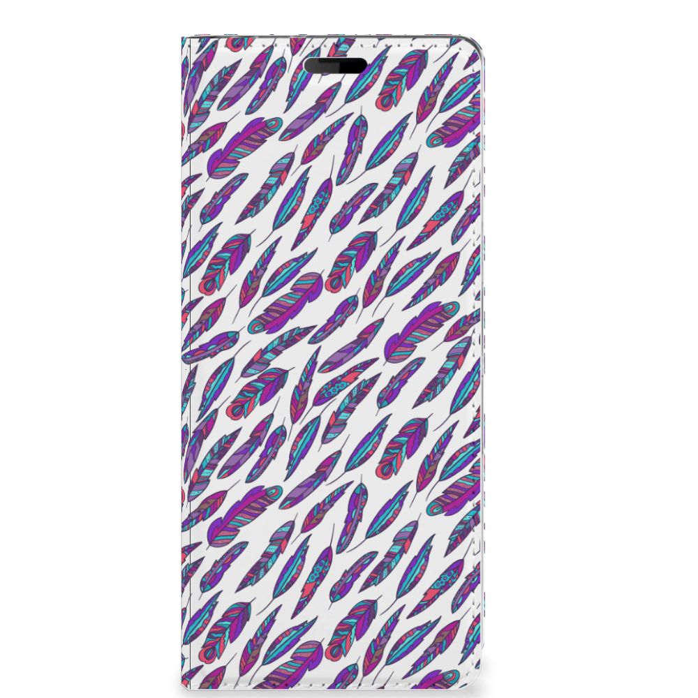 Sony Xperia 10 Hoesje met Magneet Feathers Color