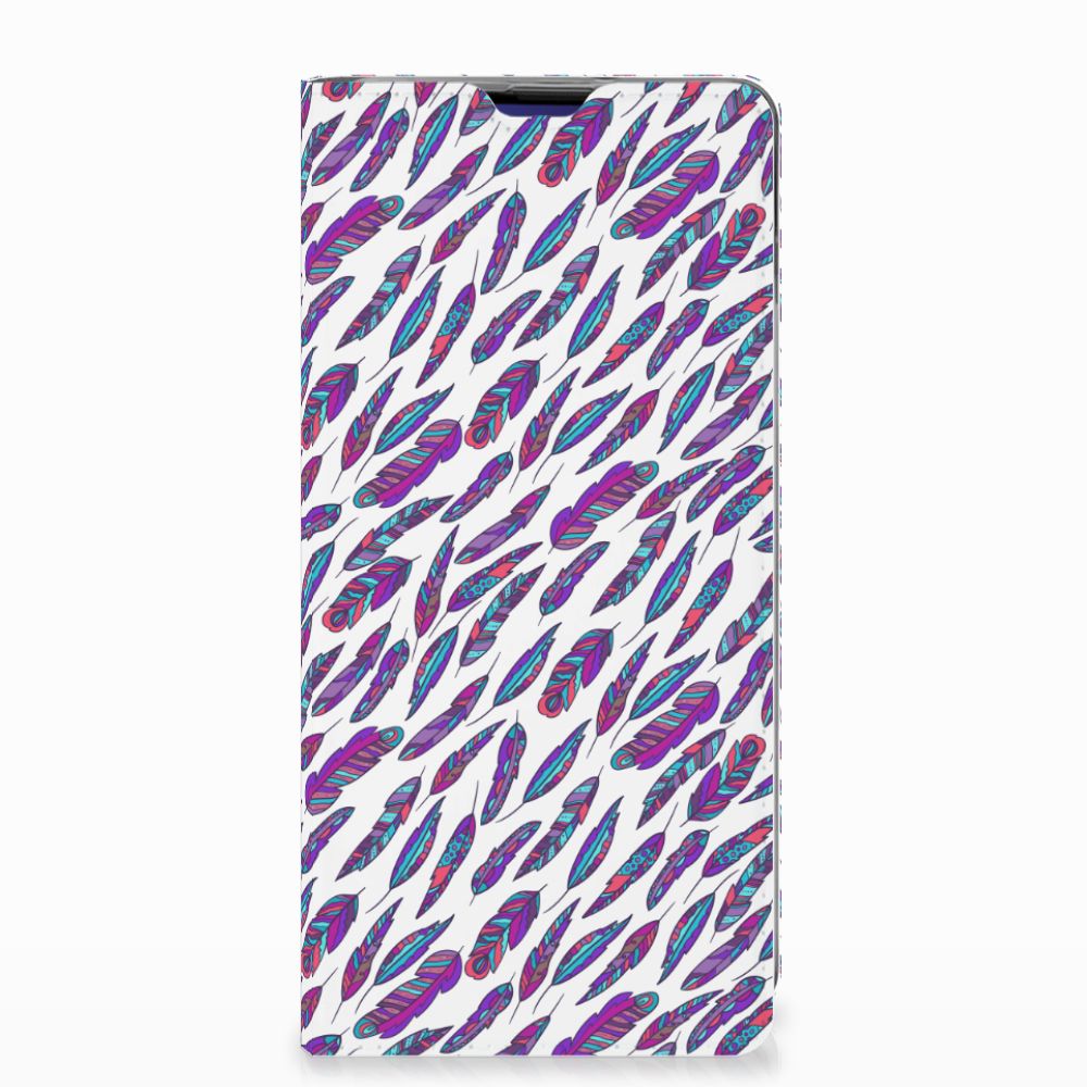 Samsung Galaxy S10 Plus Hoesje met Magneet Feathers Color