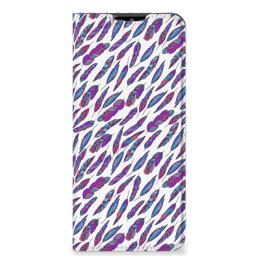 Samsung Galaxy M02s | A02s Hoesje met Magneet Feathers Color