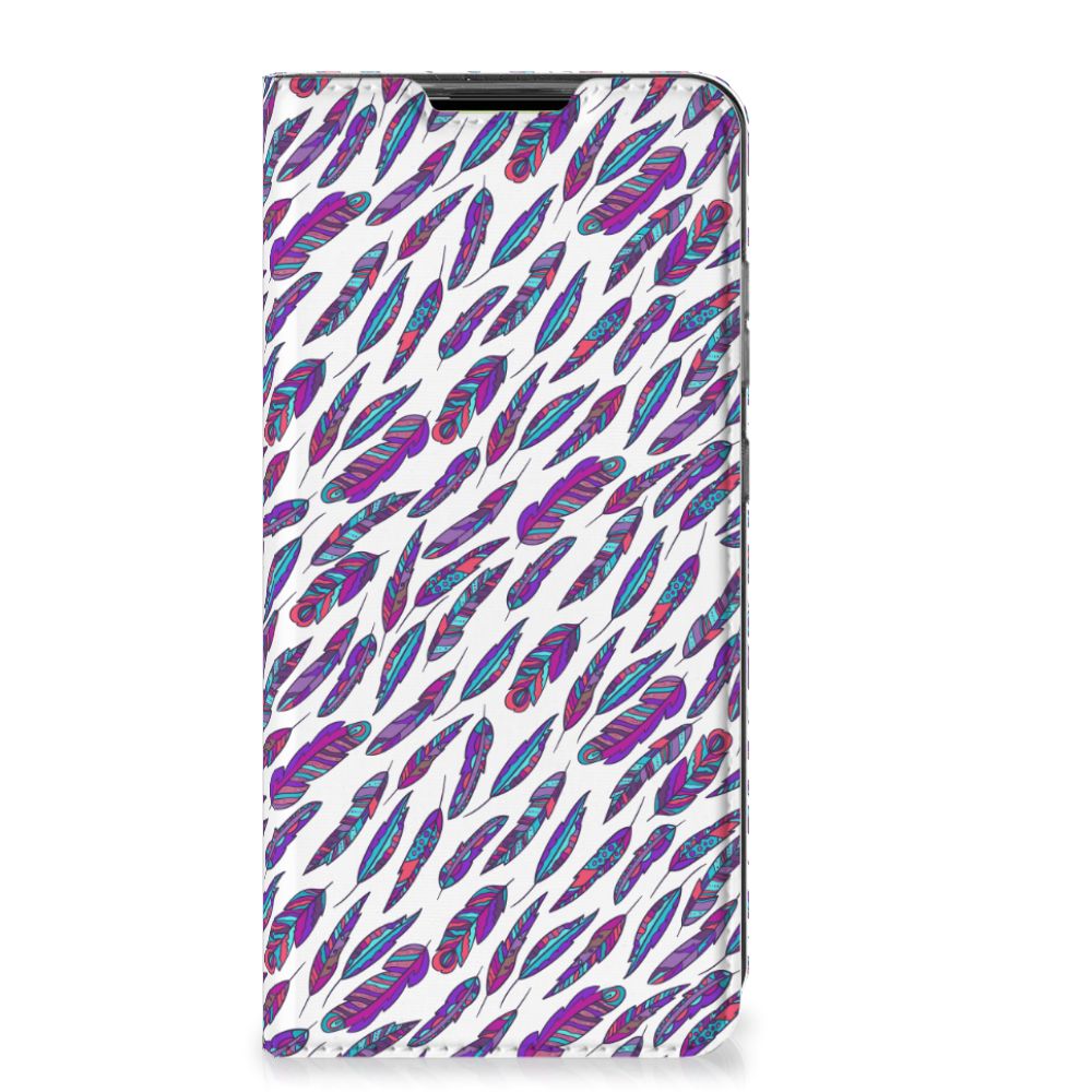 Samsung Galaxy A52 Hoesje met Magneet Feathers Color