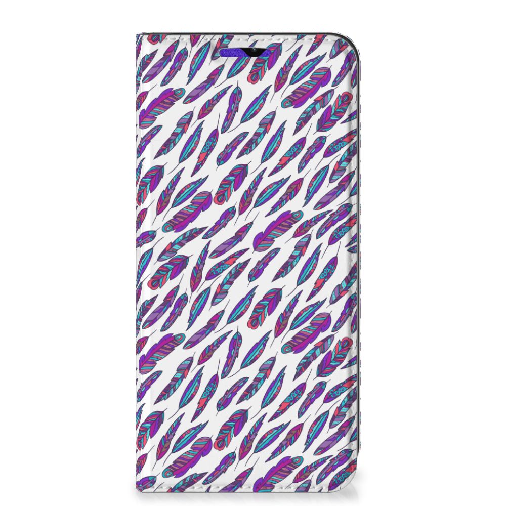 Samsung Galaxy A13 (5G) | Samsung Galaxy A04s Hoesje met Magneet Feathers Color