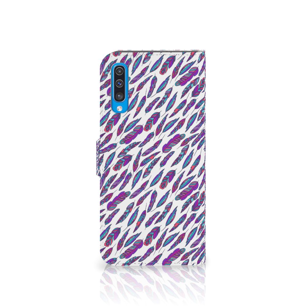 Samsung Galaxy A50 Telefoon Hoesje Feathers Color