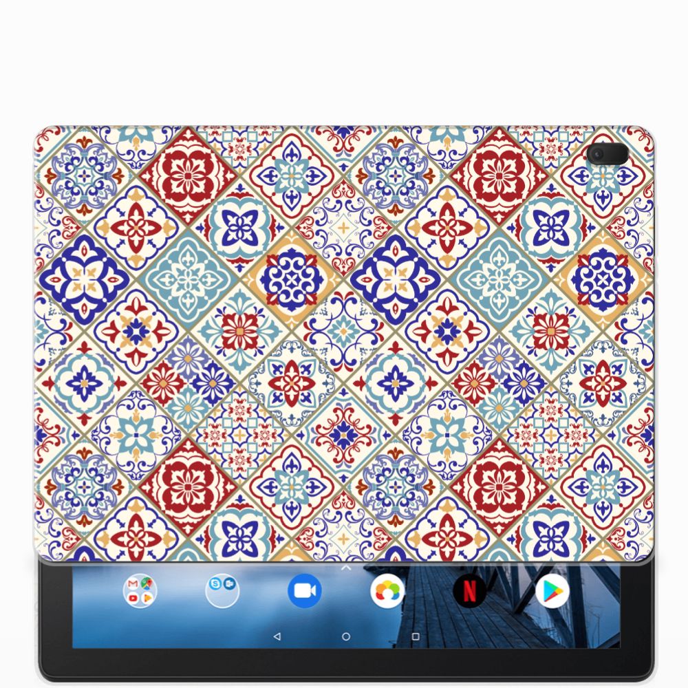 Lenovo Tab E10 Uniek Tablethoesje Tiles Color