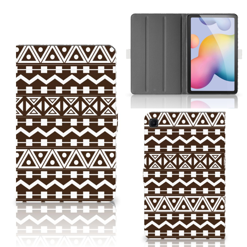 Samsung Galaxy Tab S6 Lite Tablet Hoes Aztec Brown