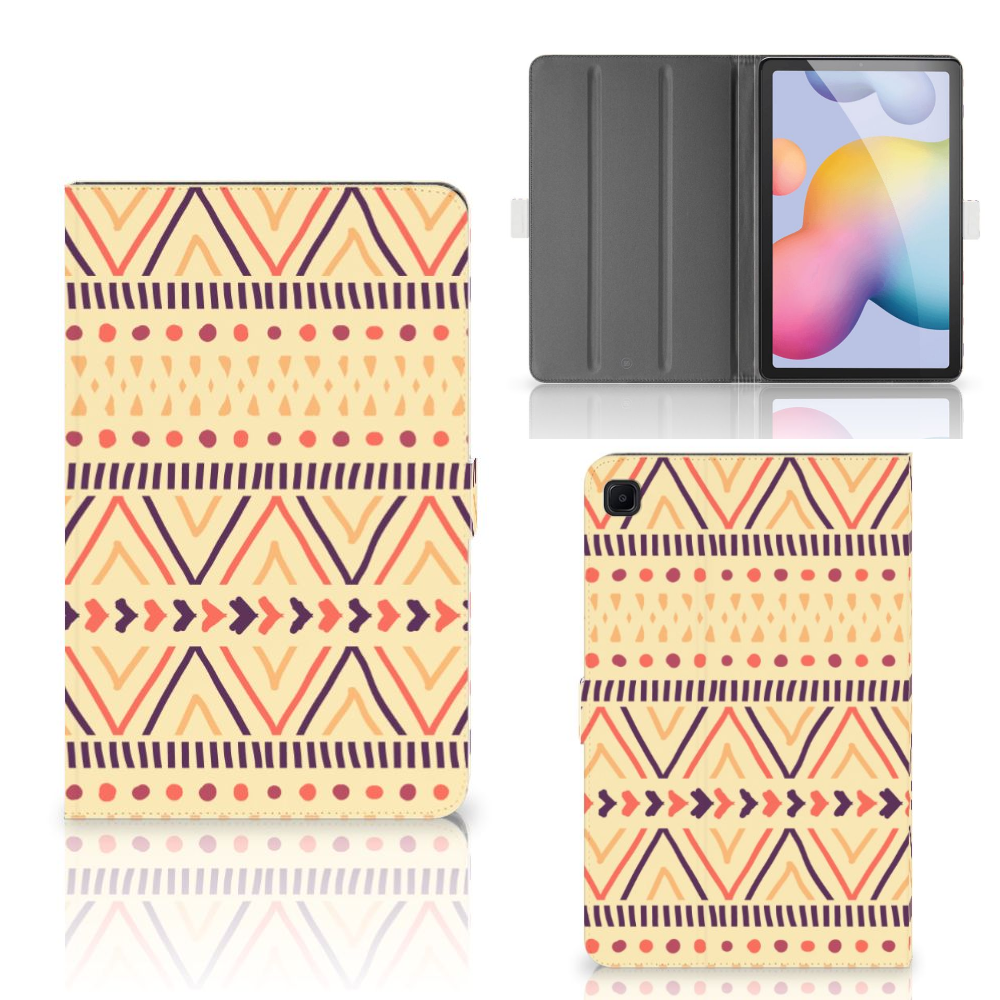 Samsung Galaxy Tab S6 Lite | S6 Lite (2022) Tablet Hoes Aztec Yellow