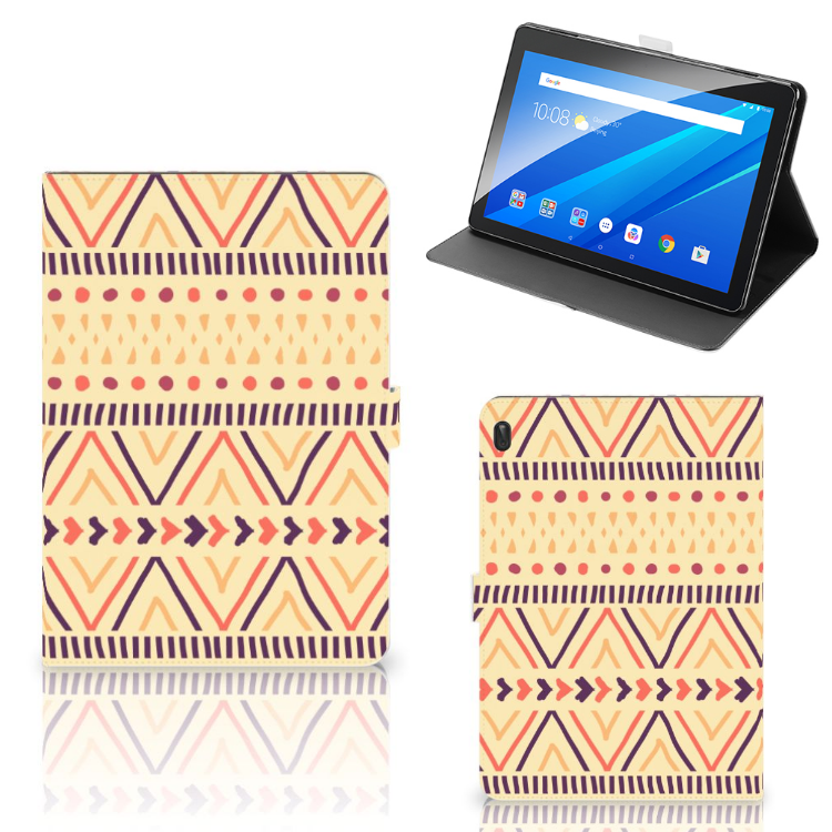 Lenovo Tab E10 Tablet Hoes Aztec Yellow