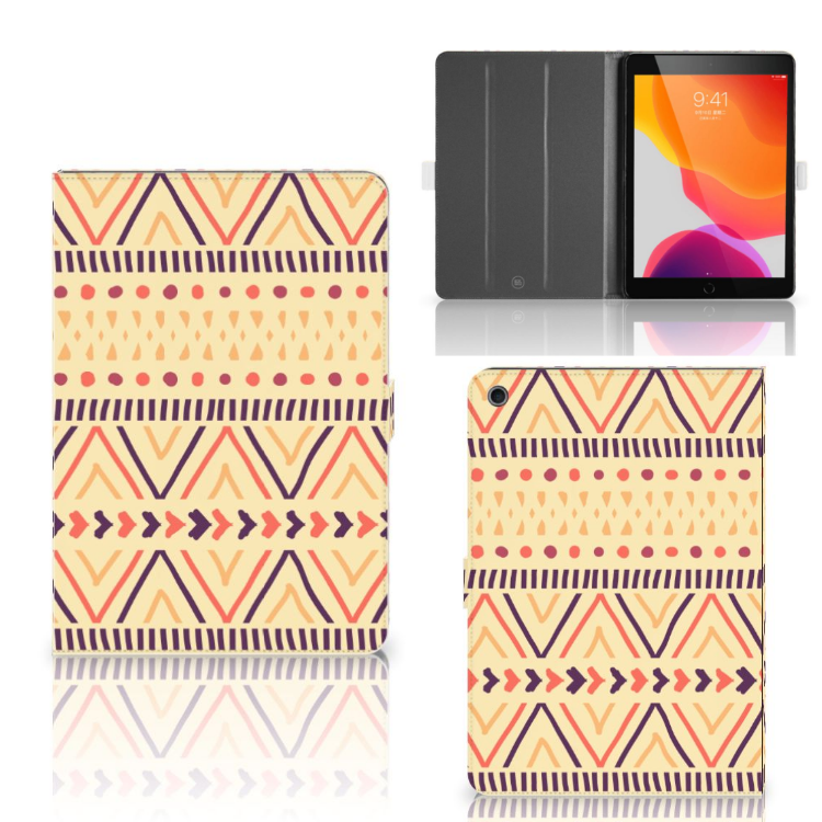 iPad 10.2 2019 | iPad 10.2 2020 | 10.2 2021 Tablet Hoes Aztec Yellow